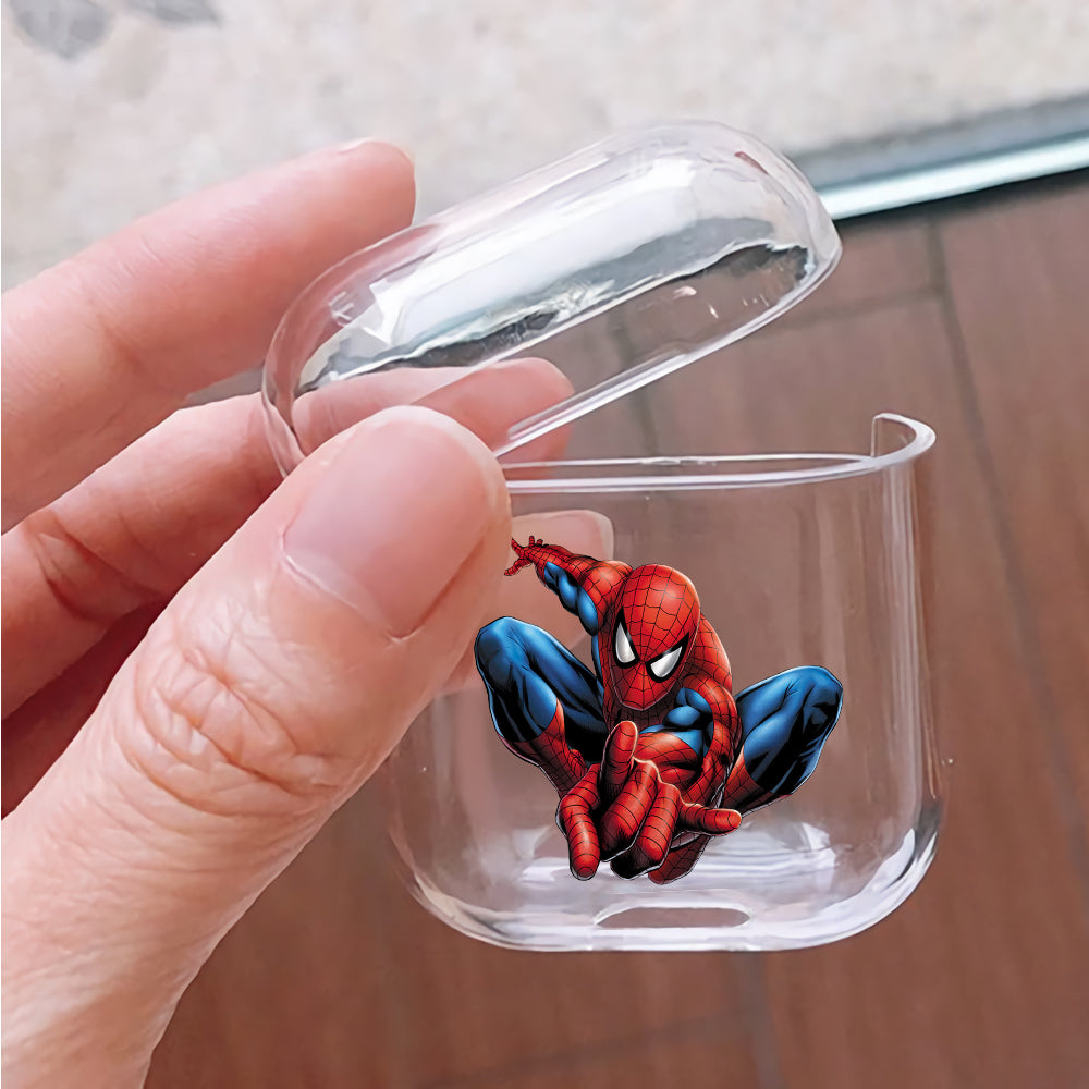 Spiderman Jump Protective Clear Case Cover For Apple Airpods