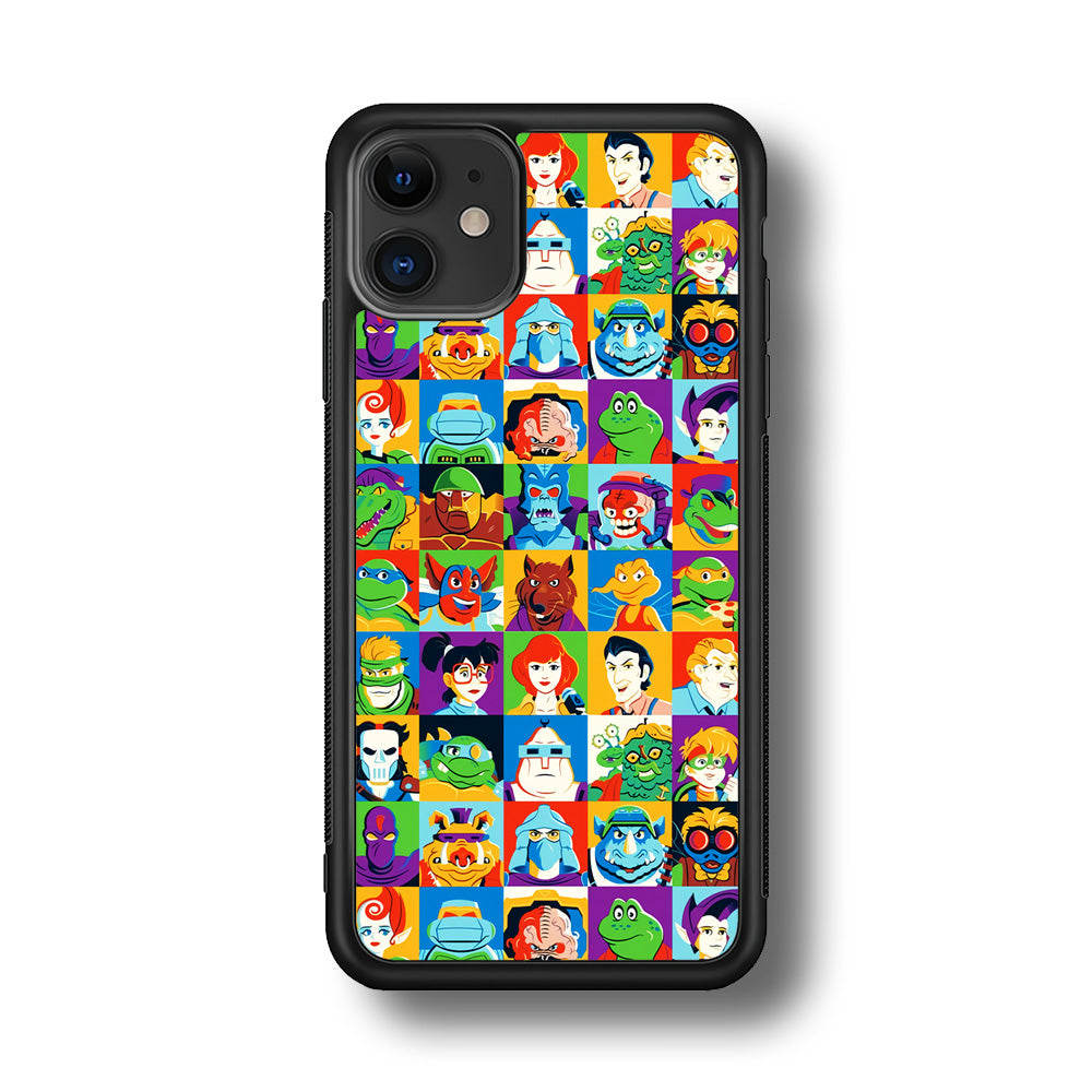 Teenage Mutant Ninja Turtles Character in Collage iPhone 11 Case