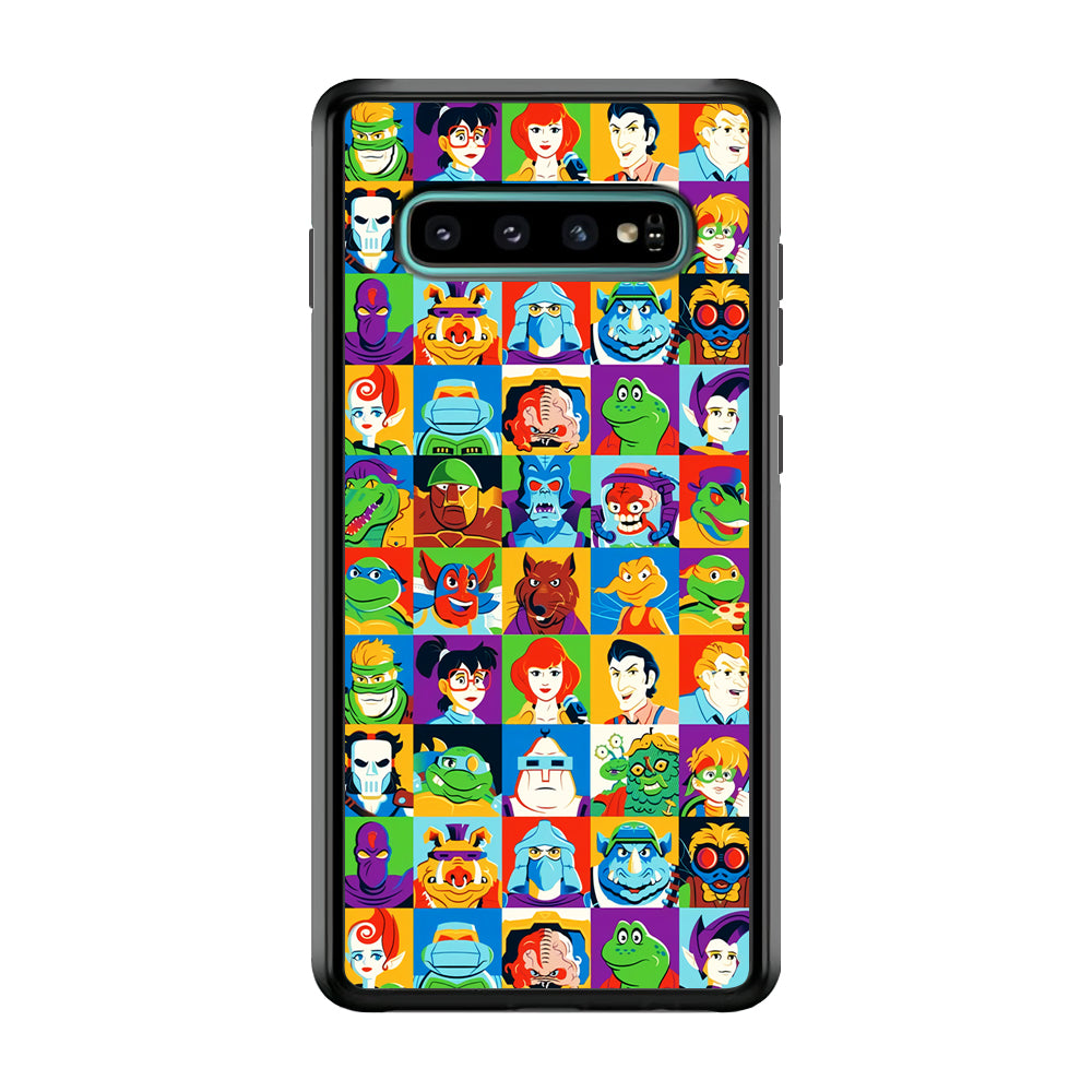 Teenage Mutant Ninja Turtles Character in Collage Samsung Galaxy S10 Plus Case