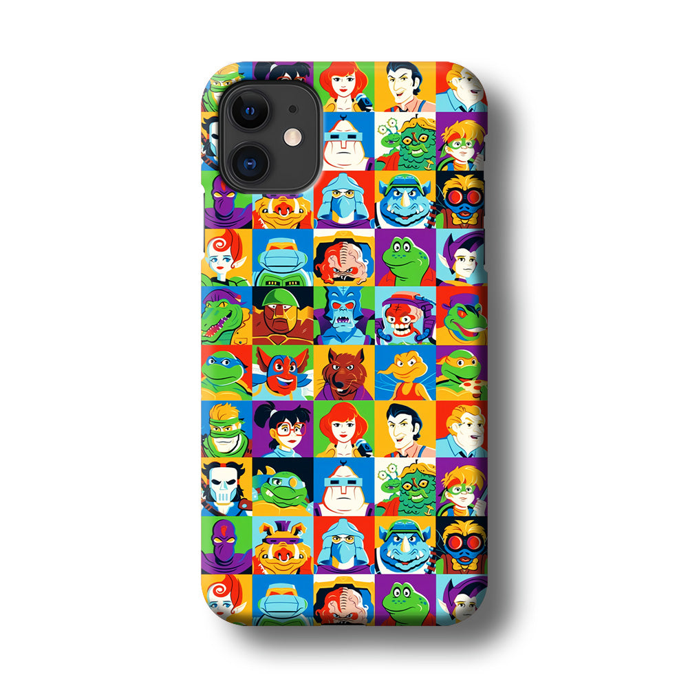 Teenage Mutant Ninja Turtles Character in Collage iPhone 11 Case