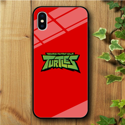 Teenage Mutant Ninja Red iPhone Xs Tempered Glass Case
