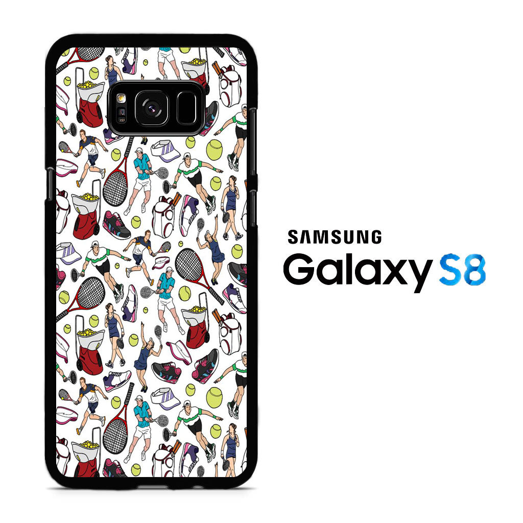 Tennis Doodle Equipment Samsung Galaxy S8 Case