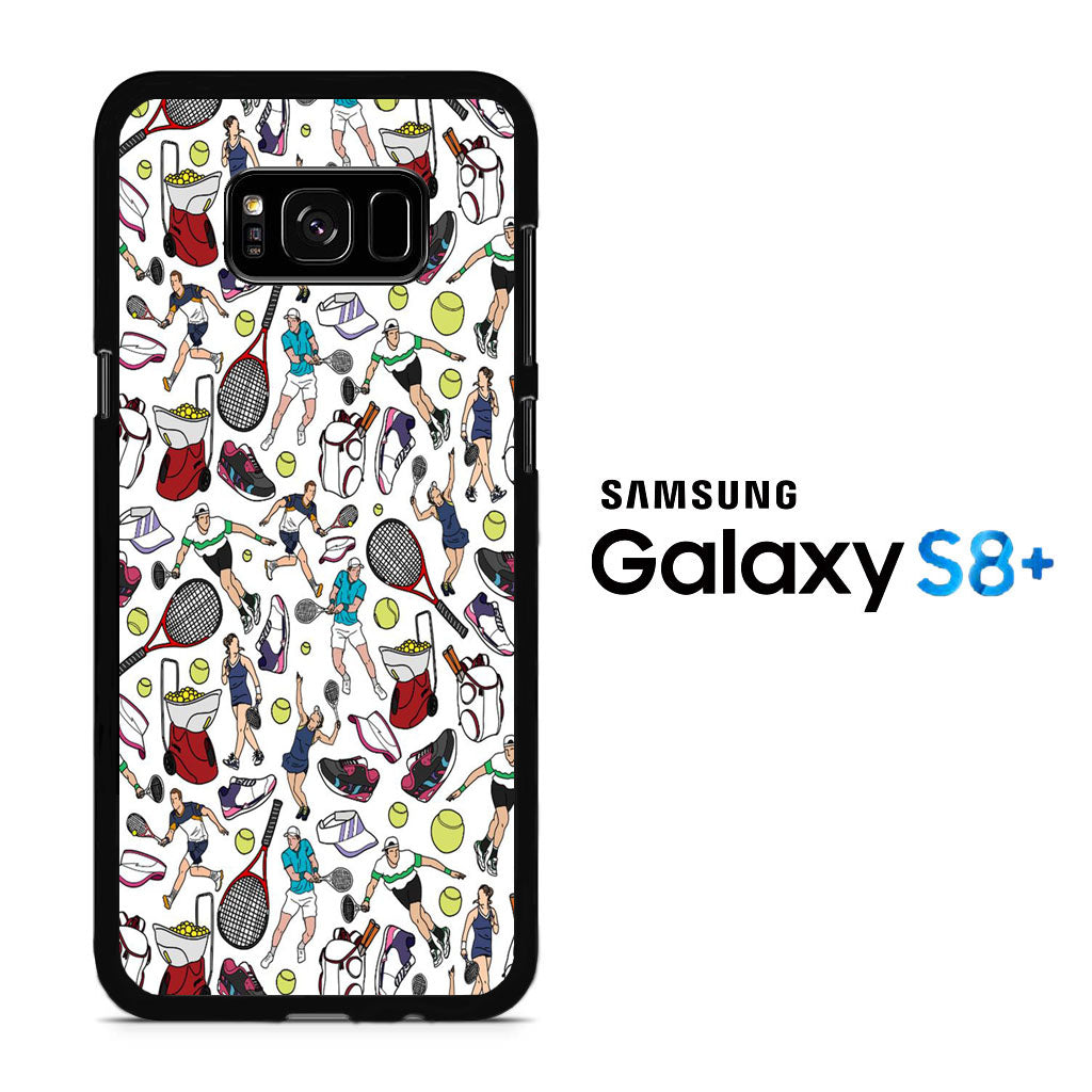 Tennis Doodle Equipment Samsung Galaxy S8 Plus Case