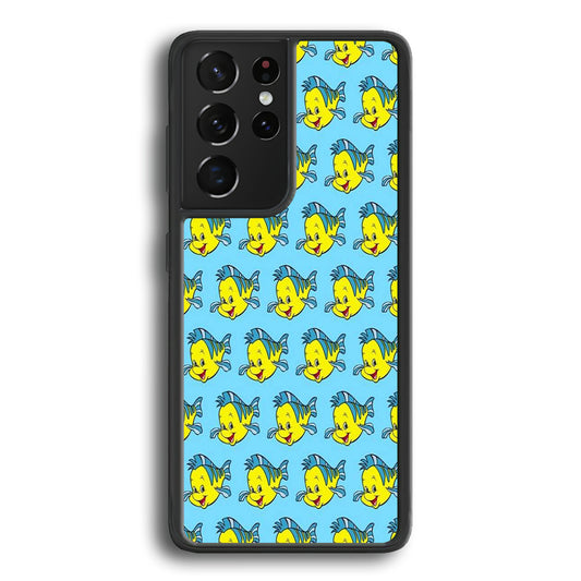 The Little Mermaid Flounder Doodle Samsung Galaxy S21 Ultra Case - Ezzystore