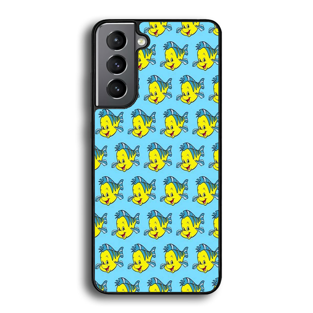 The Little Mermaid Flounder Doodle Samsung Galaxy S21 Case