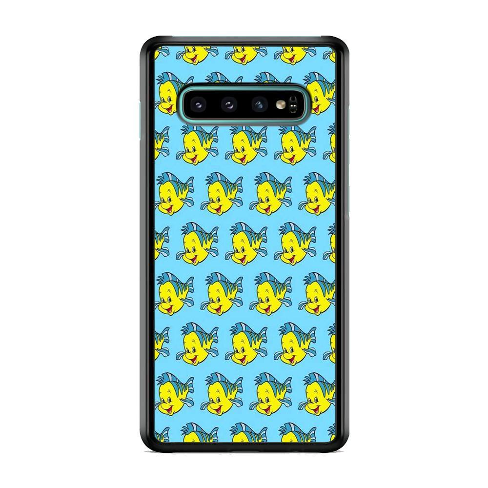 The Little Mermaid Flounder Doodle Samsung Galaxy S10 Plus Case - ezzyst