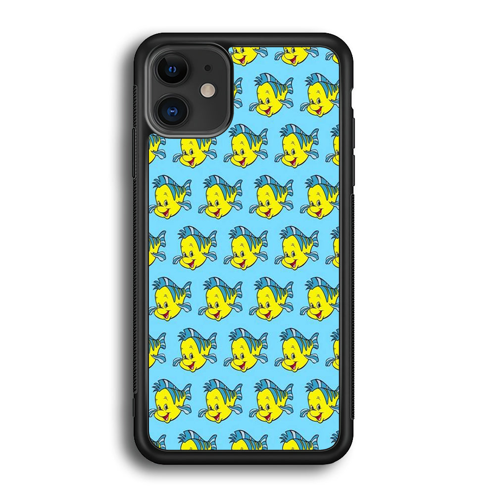 The Little Mermaid Flounder Doodle iPhone 12 Case