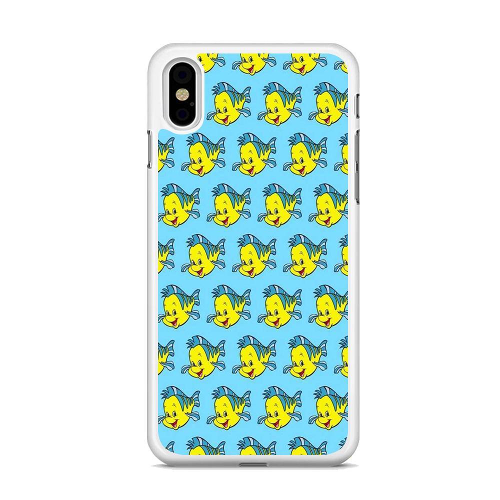 The Little Mermaid Flounder Doodle iPhone Xs Case - ezzyst