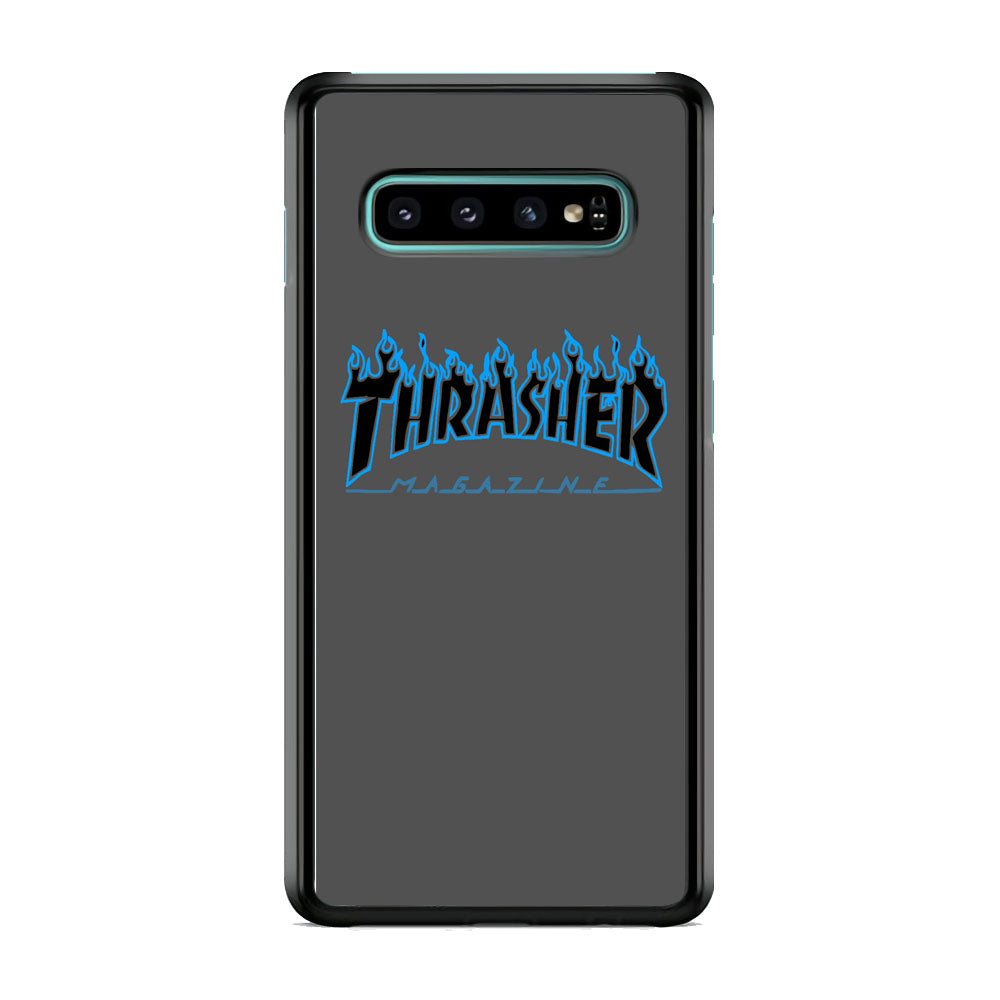 Thrasher Deeph Royal Grey Blue Fire Samsung Galaxy S10 Plus Case - Ezzystore