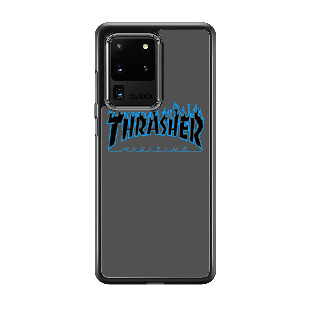 Thrasher Deeph Royal Grey Blue Fire Samsung Galaxy S20 Ultra Case - Ezzystore