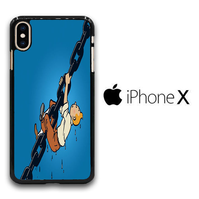 Tintin Climb On The Chain iPhone X Case