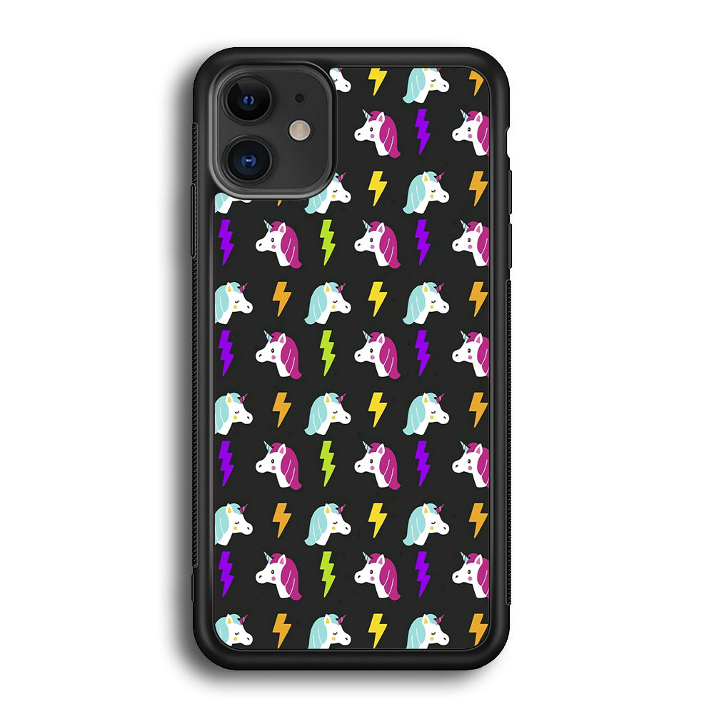 Unicorn Flash Grey iPhone 12 Case