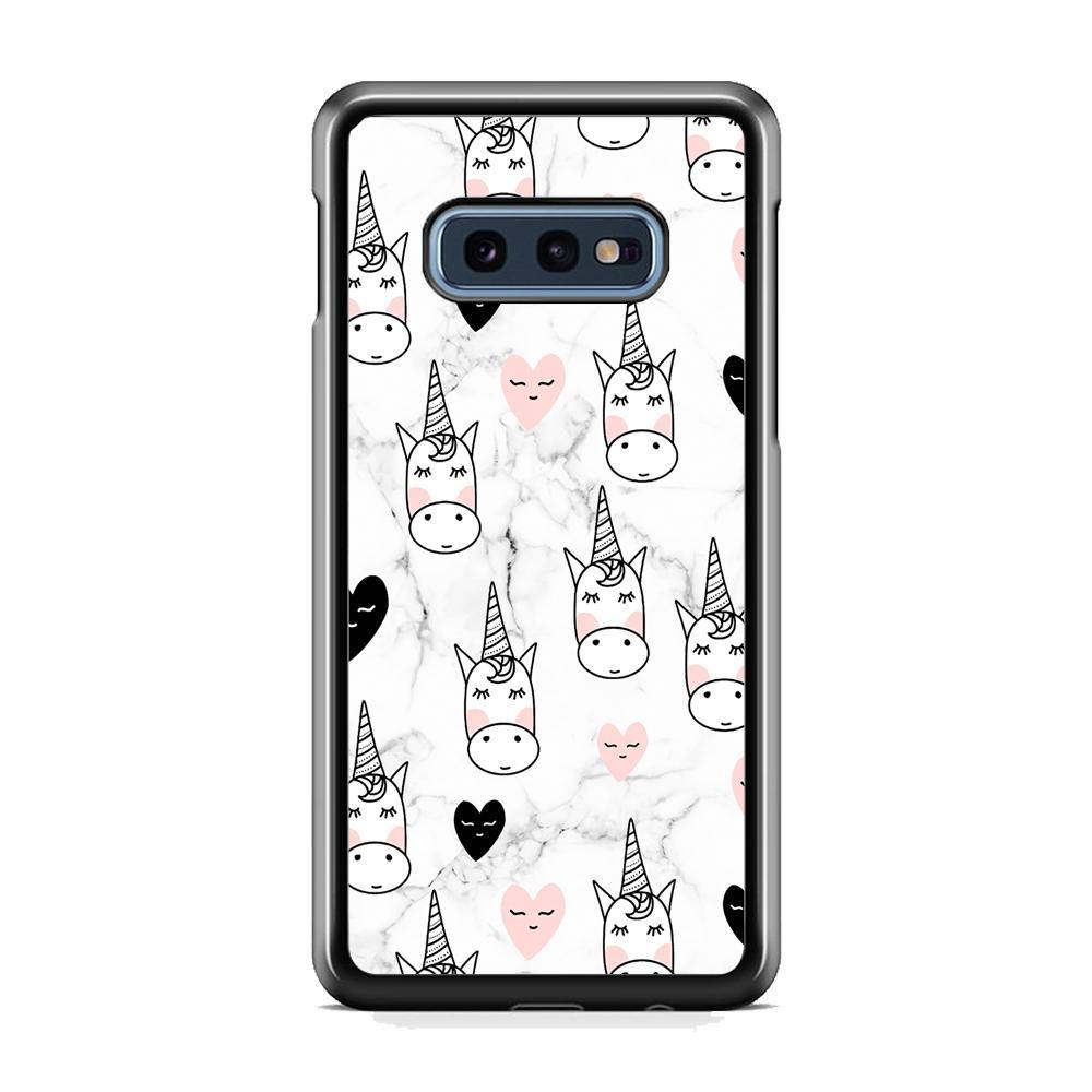 Unicorn Marble White Samsung Galaxy 10e Case - ezzyst