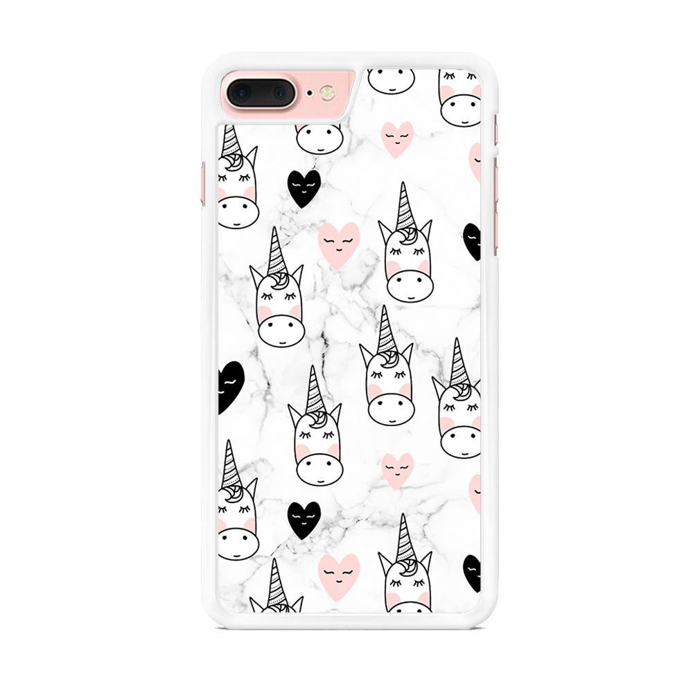 Unicorn Marble White iPhone 8 Plus Case - ezzyst