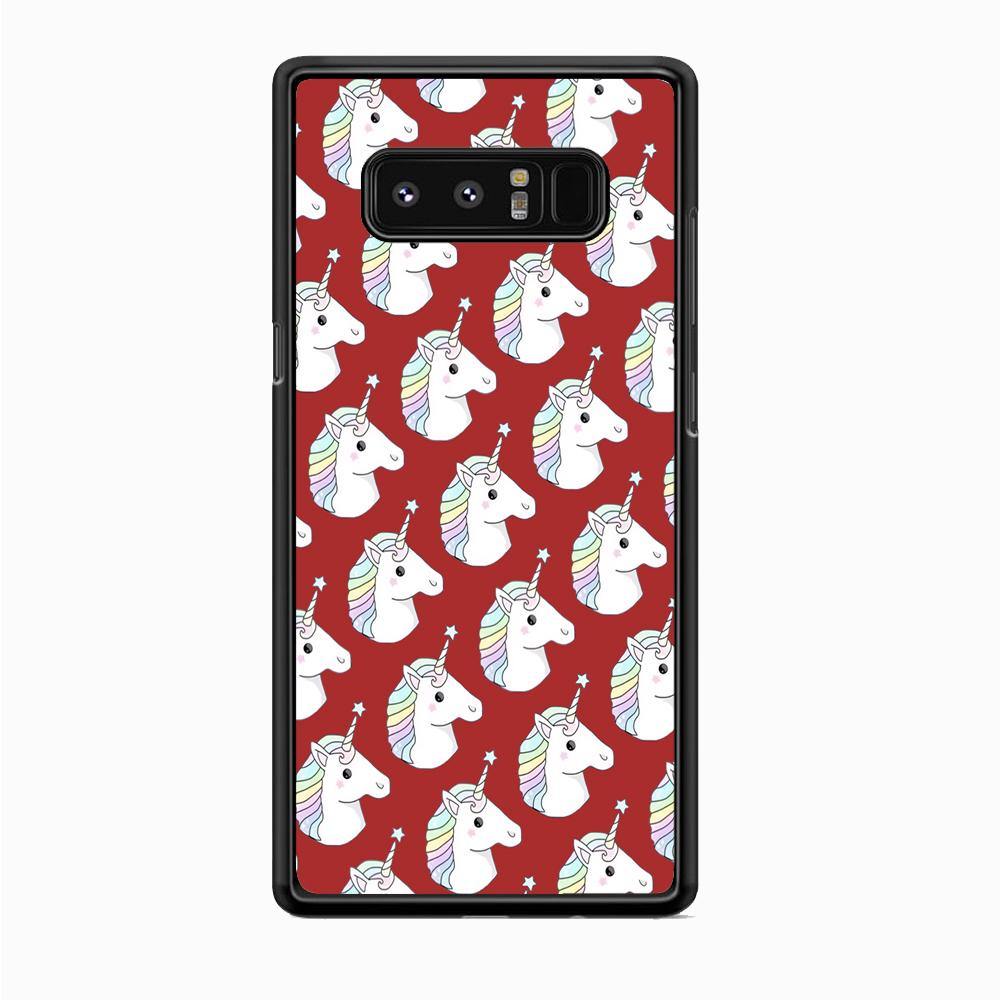 Unicorn Maroon Doodle Samsung Galaxy Note 8 Case - ezzyst