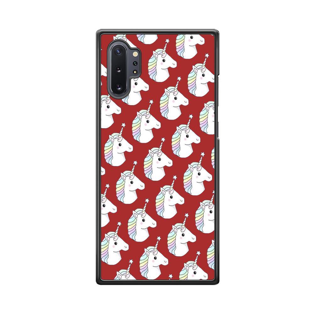 Unicorn Maroon Doodle Samsung Galaxy Note 10 Plus Case - ezzyst