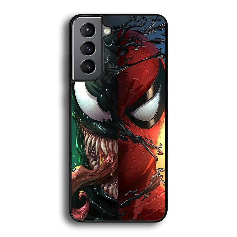 Venom Spiderman Half Face Samsung Galaxy S21 Plus Case