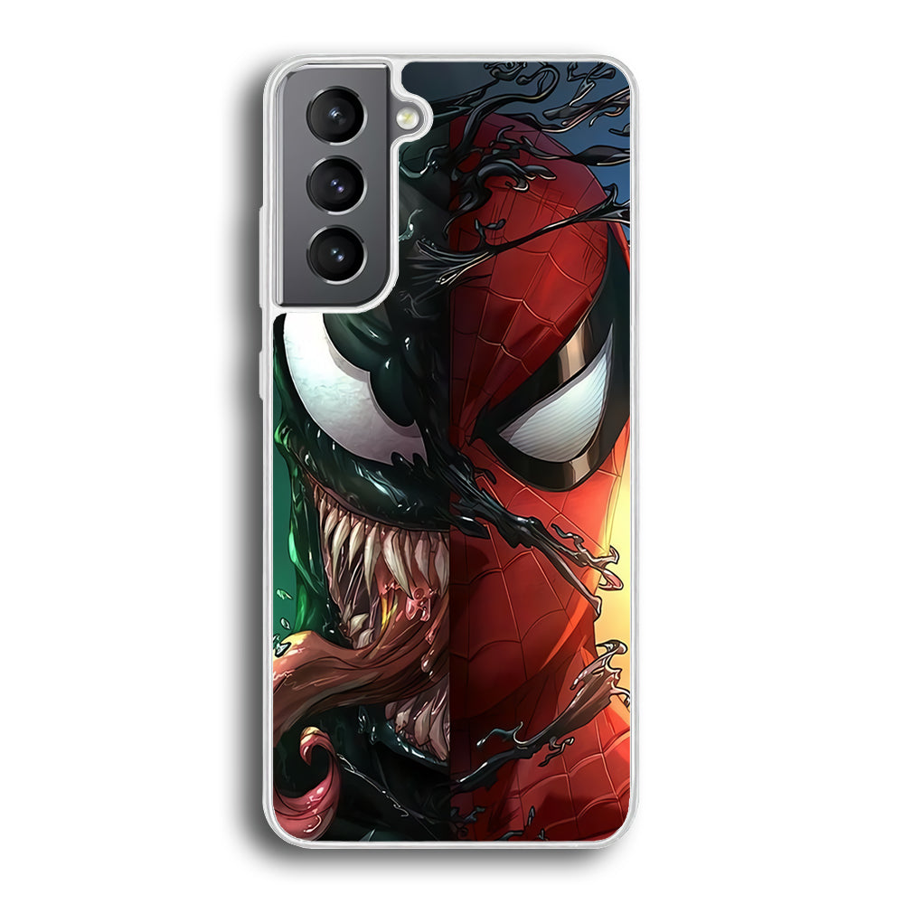 Venom Spiderman Half Face Samsung Galaxy S21 Plus Case