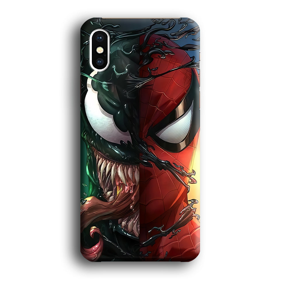 Venom Spiderman Half Face iPhone XS Case