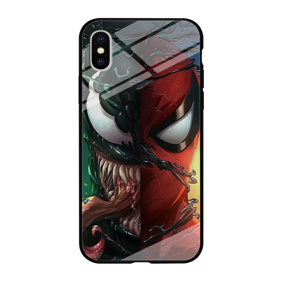 Venom Spiderman Half Face iPhone XS Case