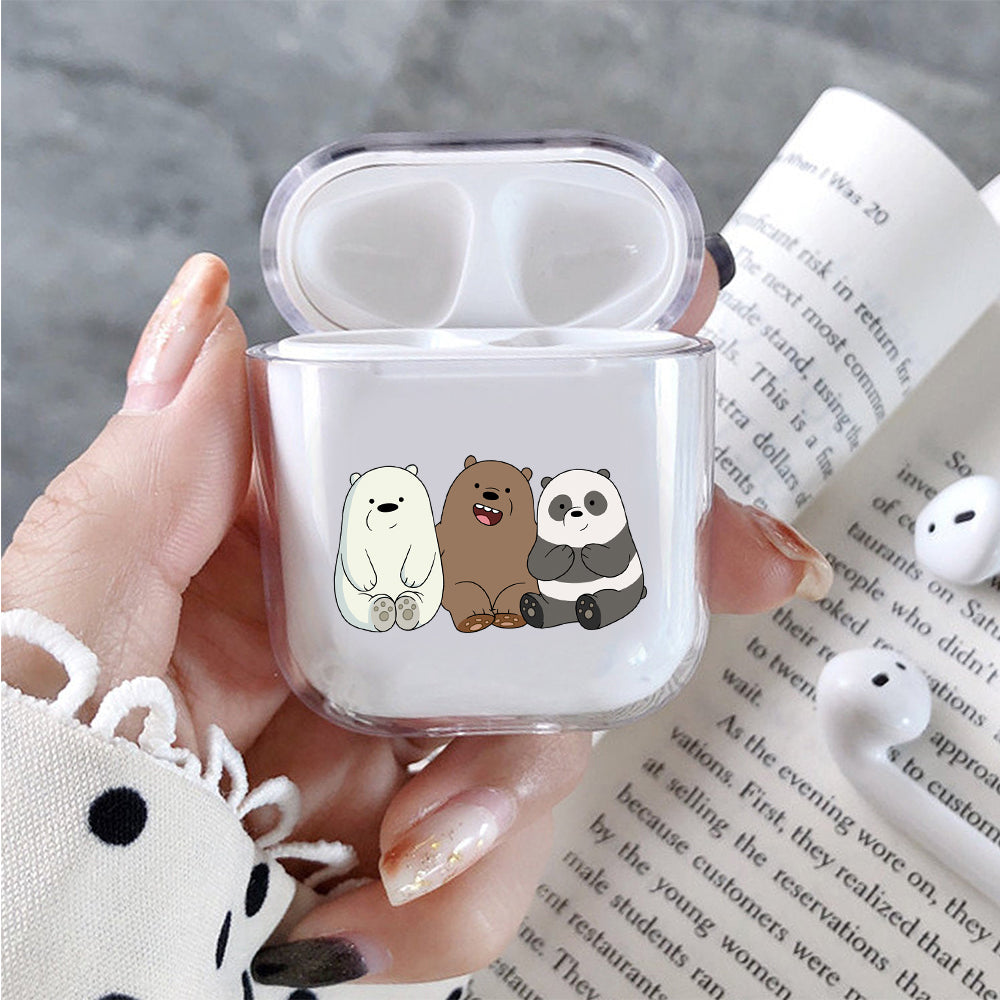 We Bare Bear Protective Clear Case Cover For Apple Airpods