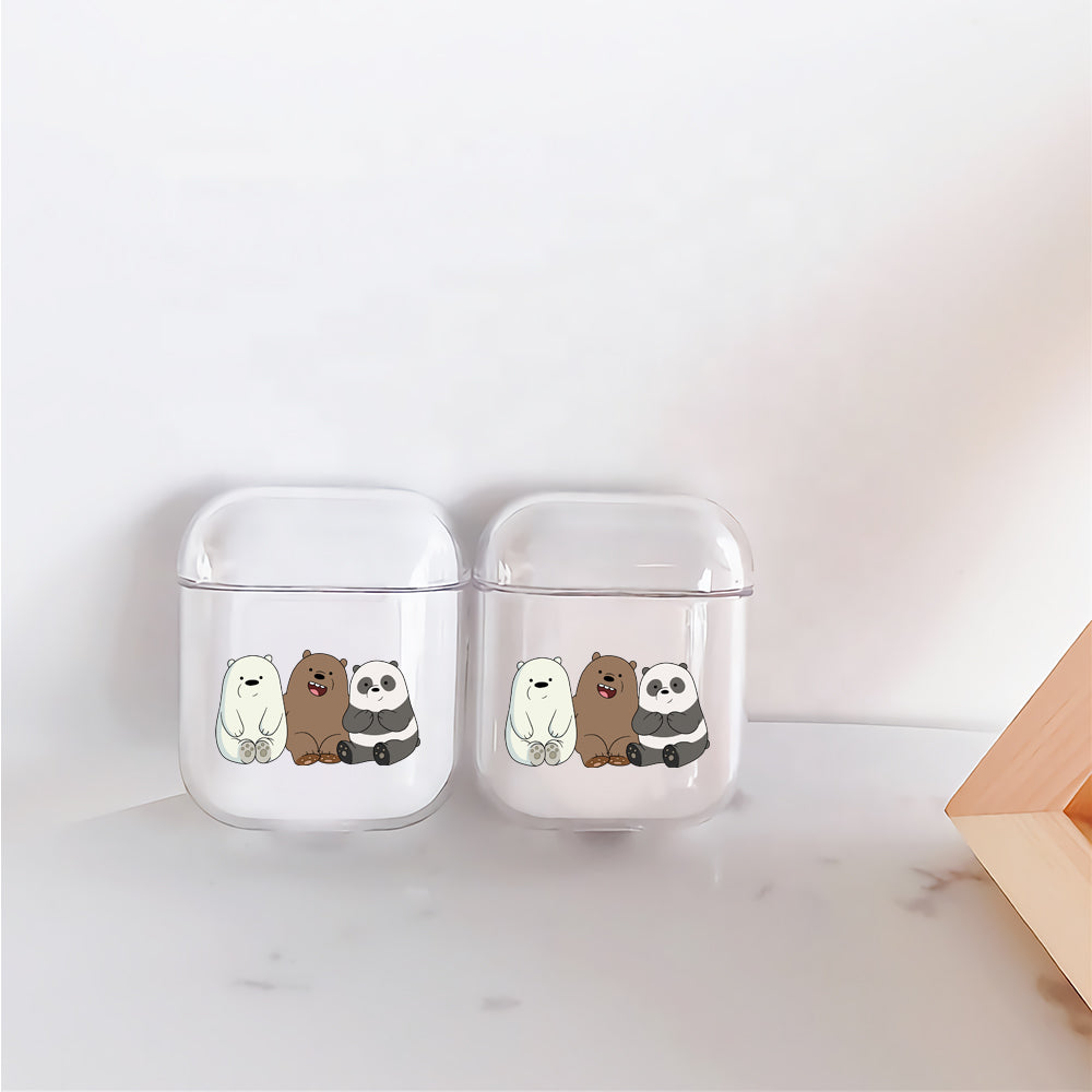 We Bare Bear Protective Clear Case Cover For Apple Airpods