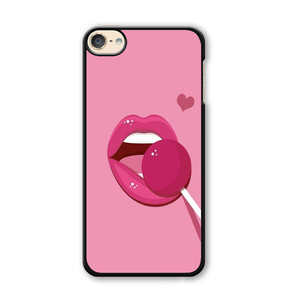 Woman Lip And Lolipop Pink iPod Touch 6 Case - Ezzystore