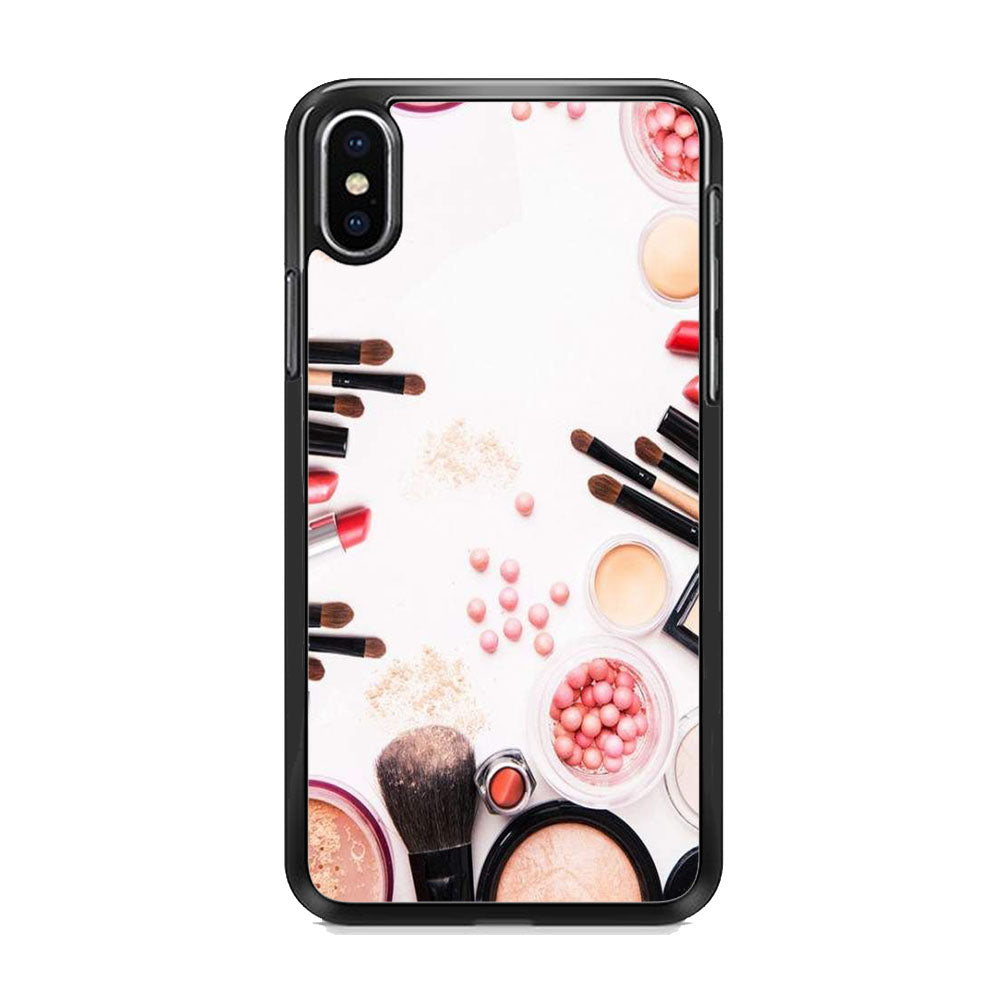 Woman Make Up Equipment Brush And Powder iPhone Xs Max Case