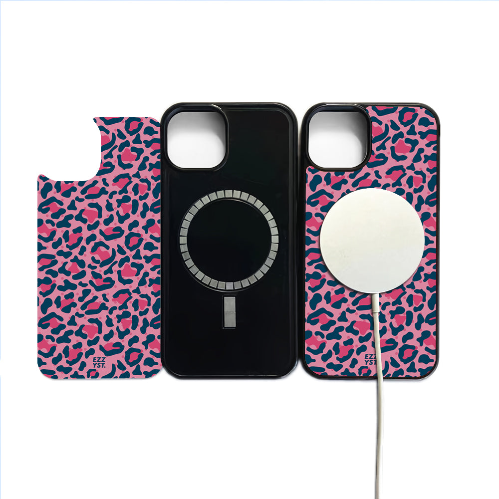Leopard Deep Purple Magsafe iPhone Case