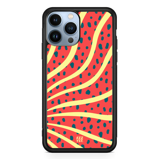 Abstract Line Cherry Red Magsafe iPhone Case