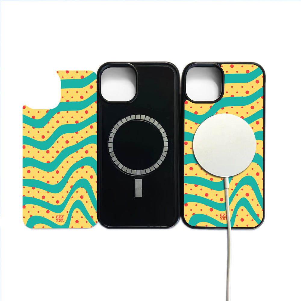 Abstract Line Sparking Yellow Magsafe iPhone Case