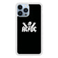 AC DC Logo Simpson Black And White iPhone 14 Pro Max Case
