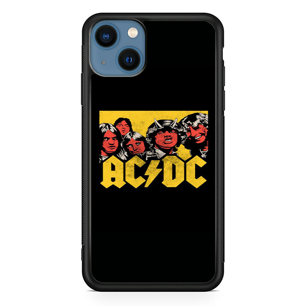 AC DC Player Cartoon Logo iPhone 14 Case