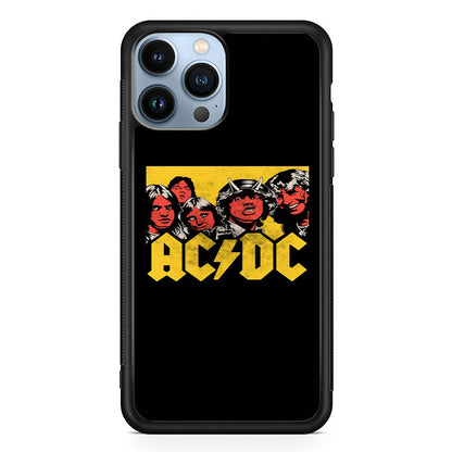 AC DC Player Cartoon Logo iPhone 14 Pro Max Case