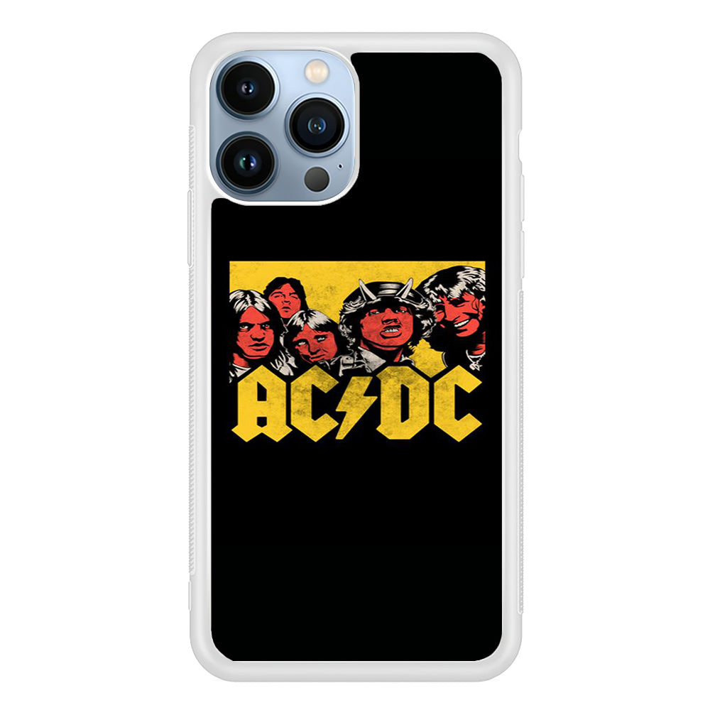 AC DC Player Cartoon Logo iPhone 14 Pro Max Case