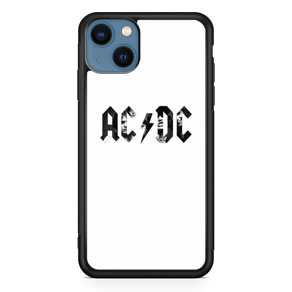 AC DC White Picture Logo iPhone 15 Case