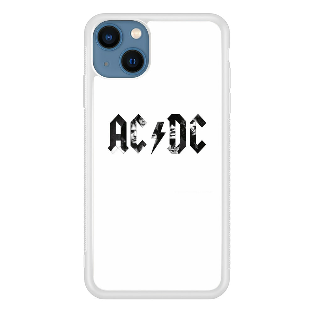 AC DC White Picture Logo iPhone 14 Case