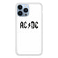 AC DC White Picture Logo iPhone 15 Pro Max Case