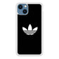 Adidas Black White Logo iPhone 15 Plus Case