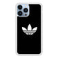 Adidas Black White Logo iPhone 15 Pro Case