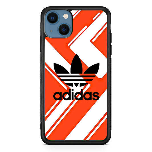 Adidas Pattern Orange iPhone 14 Plus Case