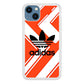 Adidas Pattern Orange iPhone 14 Plus Case