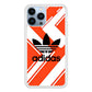 Adidas Pattern Orange iPhone 14 Pro Case