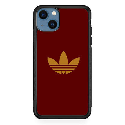 Adidas Simple Maroon Gold iPhone 15 Case