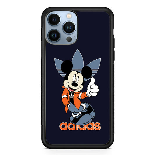 Adidas Navy Mickey iPhone 14 Pro Max Case