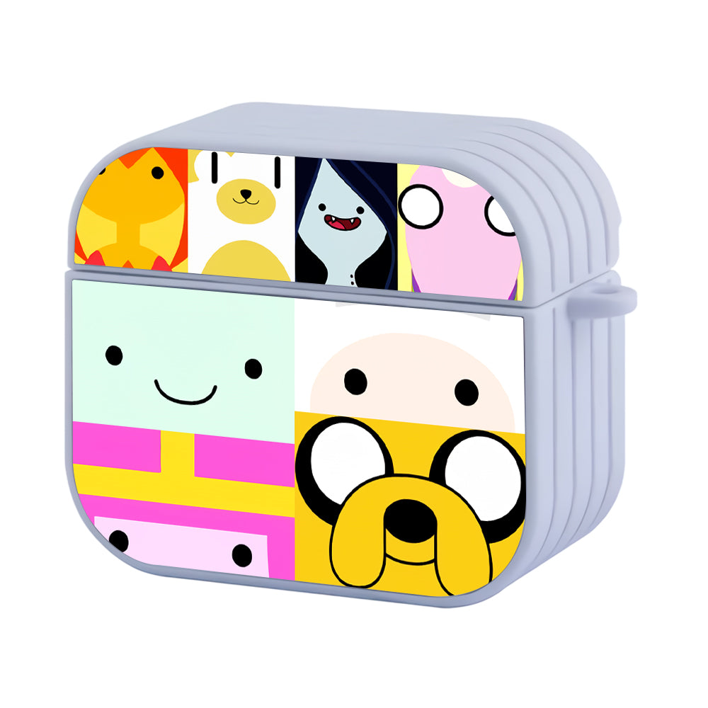 Adventure Time Collage Of Piece Character Hard Plastic Case Cover For Apple Airpods 3