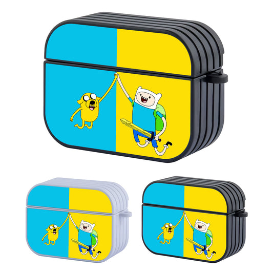 Adventure Time Fin And Jake Two Colour Hard Plastic Case Cover For Apple Airpods Pro