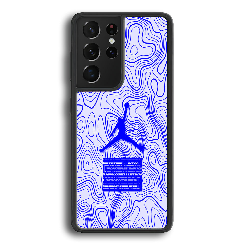 Air Jordan Bluish Topographical Samsung Galaxy S23 Ultra Case - Ezzystore
