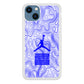 Air Jordan Bluish Topographical iPhone 14 Plus Case