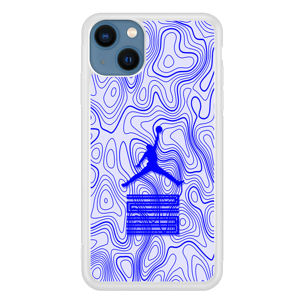 Air Jordan Bluish Topographical iPhone 14 Plus Case